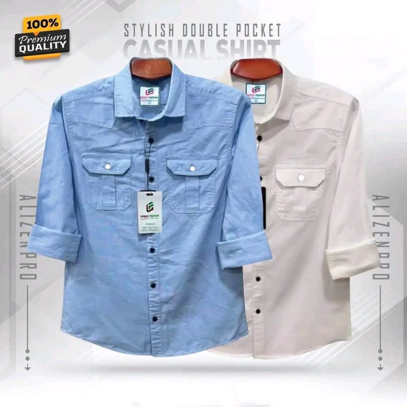 Double Pocket Casual Cotton Shirt Combo2 - Image 4