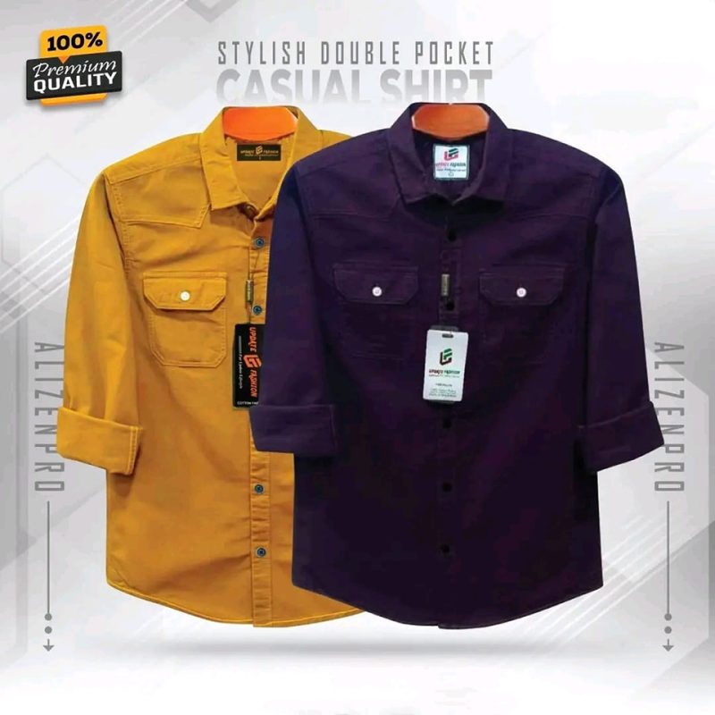 Double Pocket Casual Cotton Shirt Combo2 - Image 5