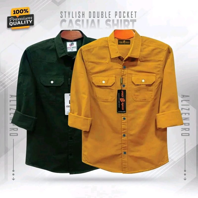 Double Pocket Casual Cotton Shirt Combo2 - Image 6