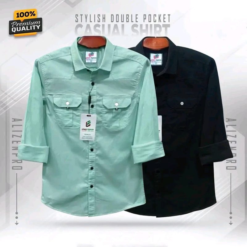 Double Pocket Casual Cotton Shirt Combo2 - Image 7