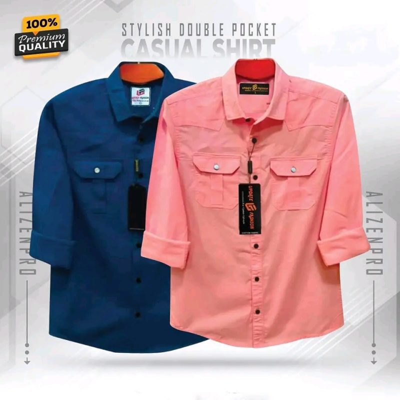 Double Pocket Casual Cotton Shirt Combo2 - Image 8