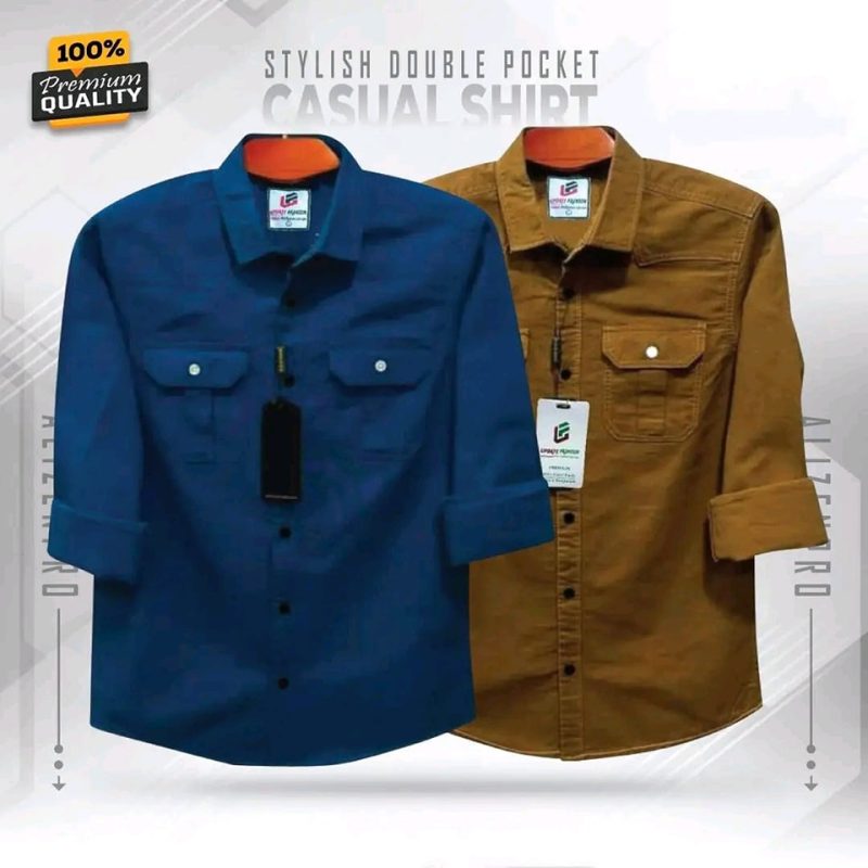 Double Pocket Casual Cotton Shirt Combo2 - Image 9