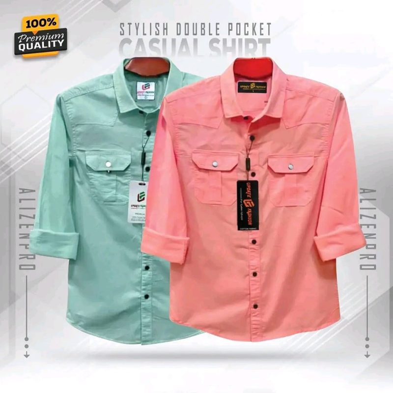 Double Pocket Casual Cotton Shirt Combo2 - Image 10