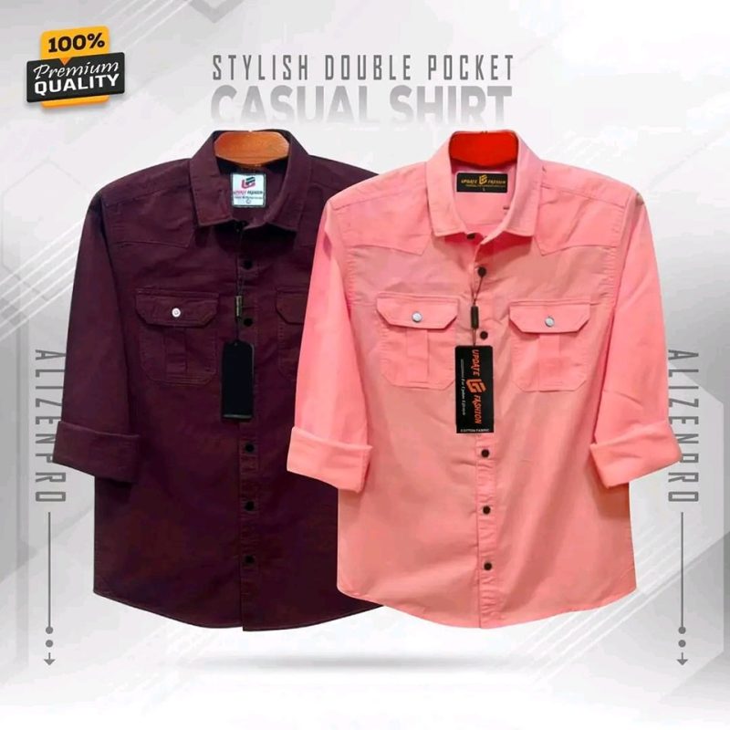 Double Pocket Casual Cotton Shirt Combo2 - Image 11