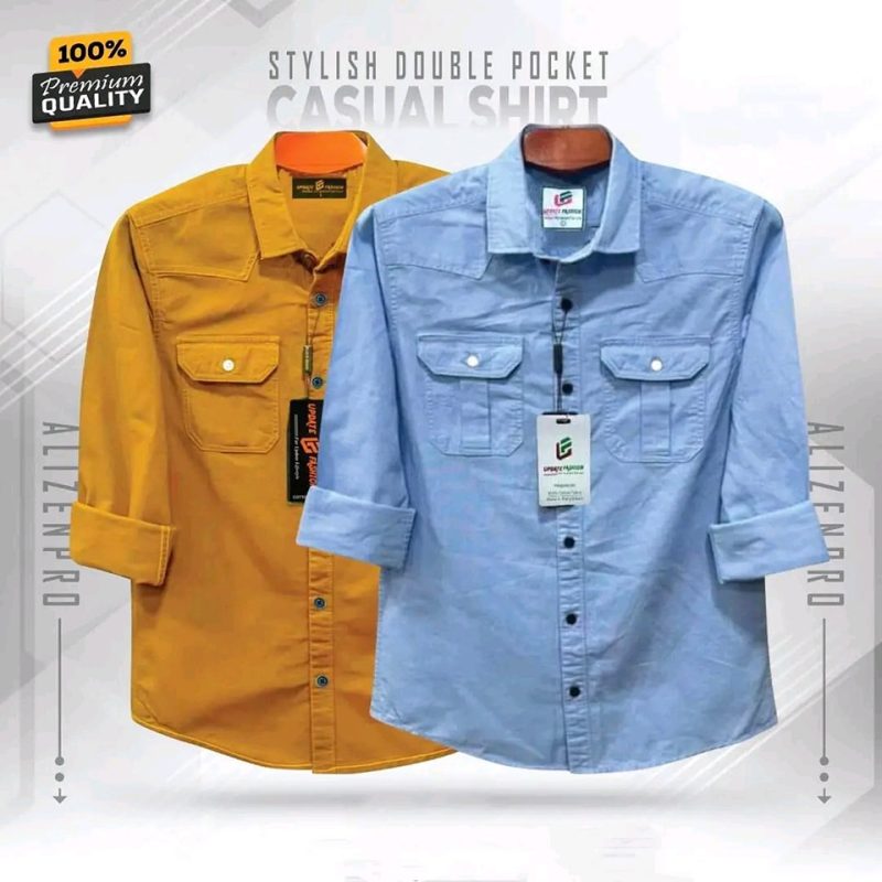 Double Pocket Casual Cotton Shirt Combo2 - Image 13