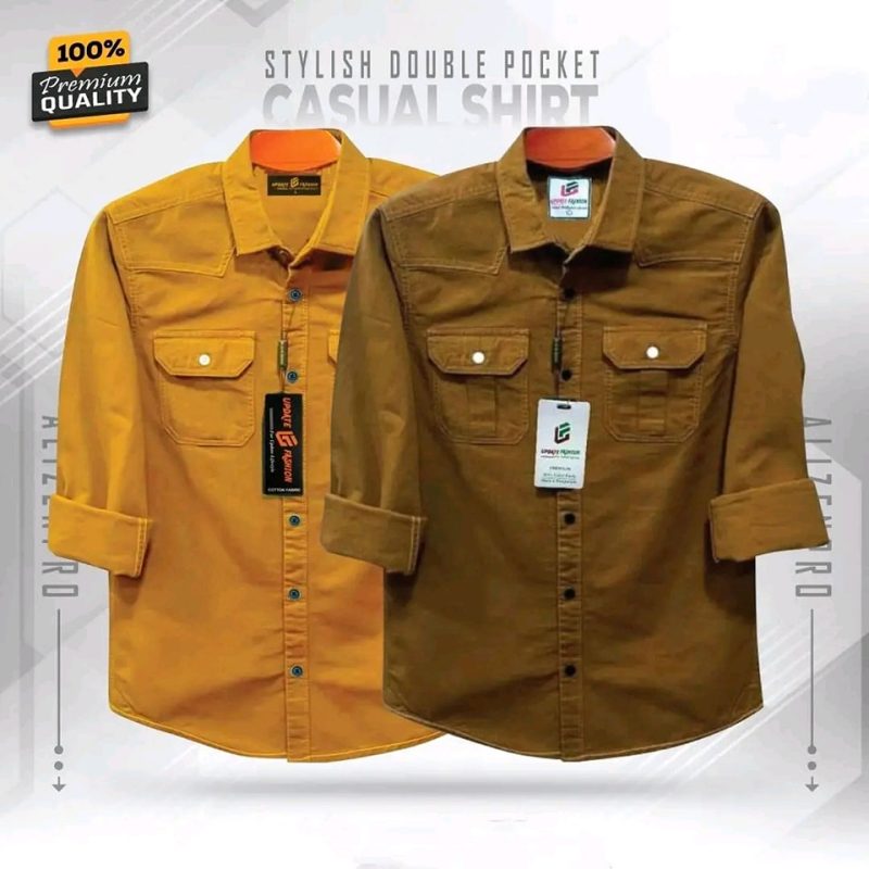 Double Pocket Casual Cotton Shirt Combo2 - Image 14