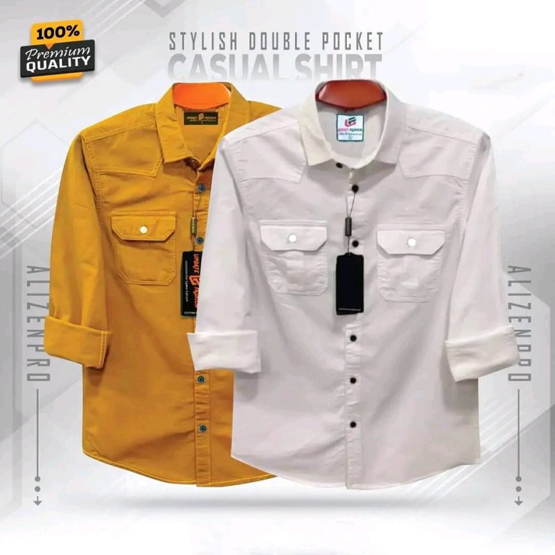 Double Pocket Casual Cotton Shirt Combo2 - Image 18