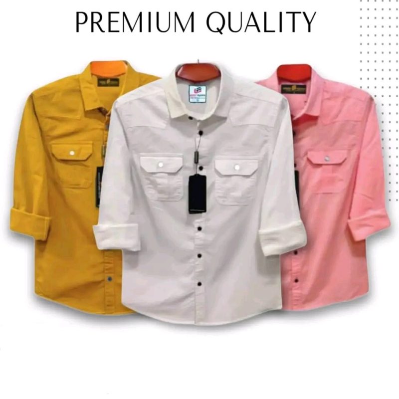 Double Pocket Casual Cotton Shirt Combo3 - Image 8