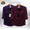 Double Pocket Casual Cotton Shirt Combo2 - Image 27