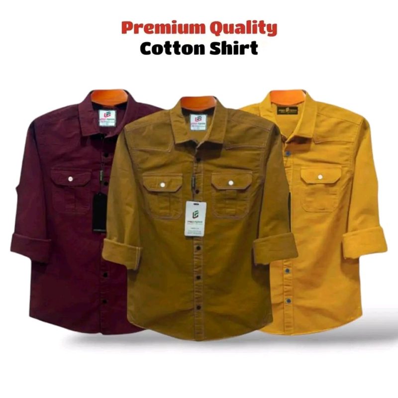 Double Pocket Casual Cotton Shirt Combo3 - Image 12