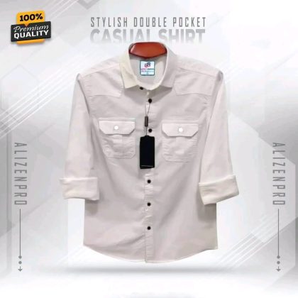 Double Pocket Shirt - White
