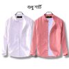 Band Collar Casual Cotton Shirt Combo 2 - Image 7