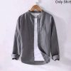 Band Collar Casual Cotton Shirt - Image 7