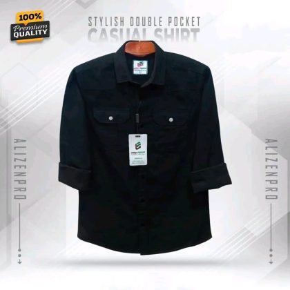 Double Pocket Shirt - Black