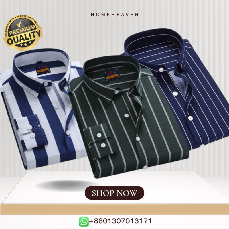 Men’s Premium Quality Stripe Shirt 3 pics - Image 2