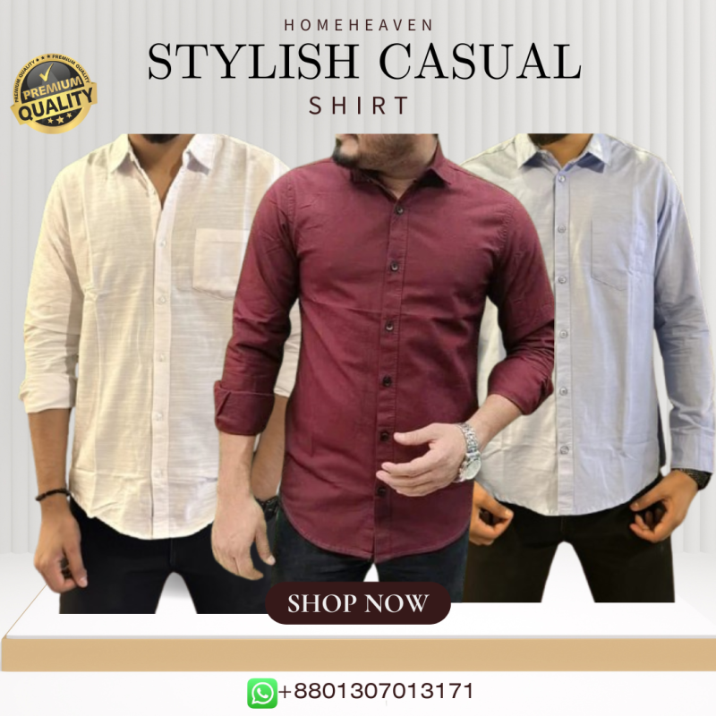 Single Pocket Casual Cotton Shirt 3Pics - Image 2