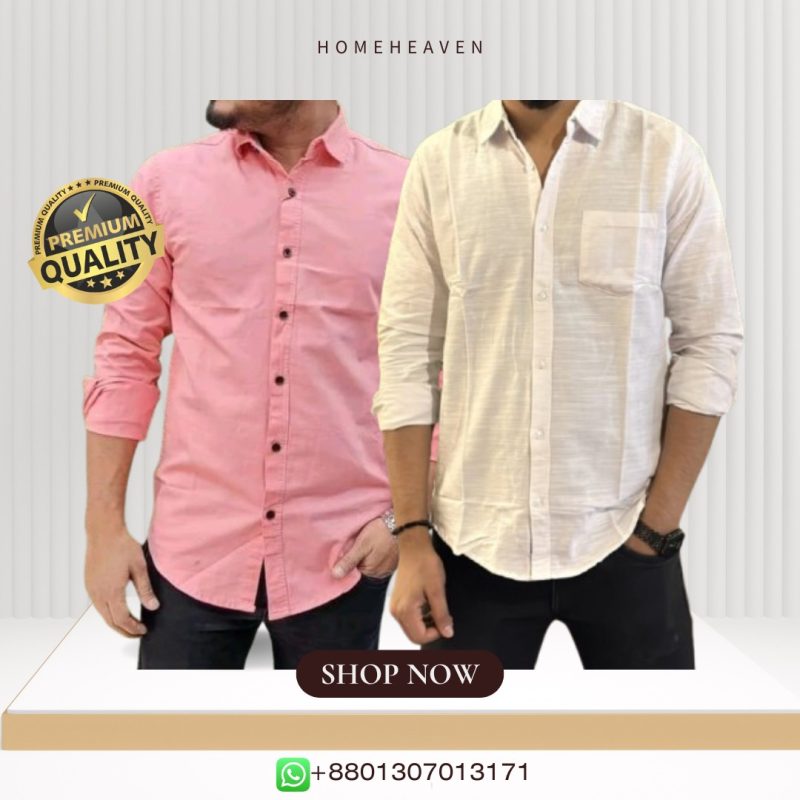 Single Pocket Casual Cotton Shirt 2Pics - Image 17