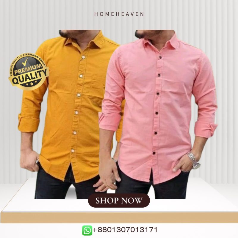 Single Pocket Casual Cotton Shirt 2Pics - Image 14
