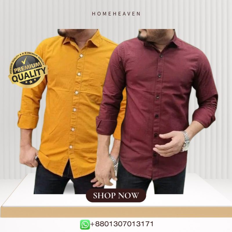 Single Pocket Casual Cotton Shirt 2Pics - Image 18