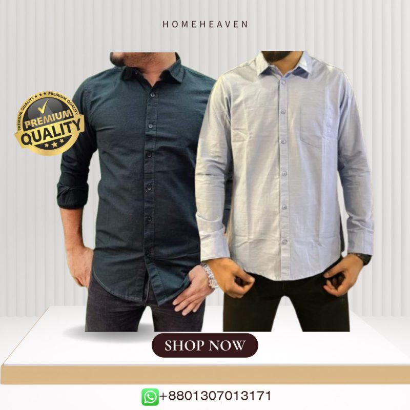 Single Pocket Casual Cotton Shirt 2Pics - Image 6