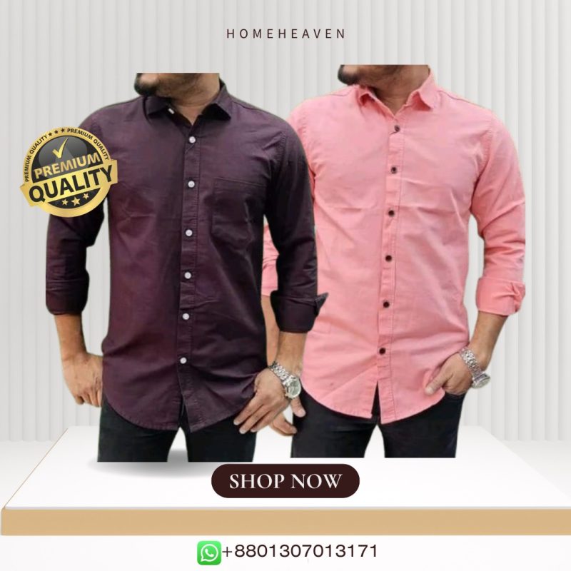 Single Pocket Casual Cotton Shirt 2Pics - Image 7